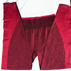 Pink Victoria’s Secret Seamless Red Leggings Size L